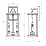 Уличный настенный светильник Candle D 35150/D черный