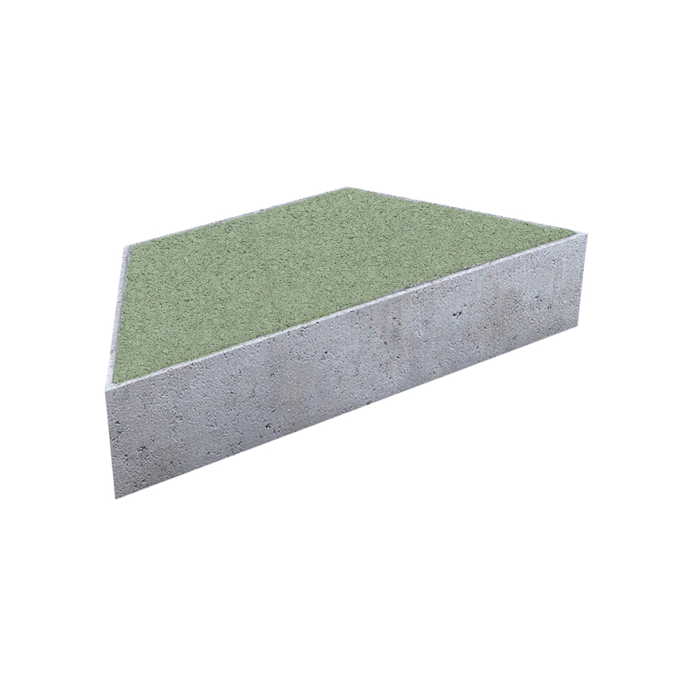 Тротуарная плитка ТРАПЕЦИЯ - Стандарт Зеленый