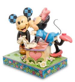 Disney Traditions Disney-6000970 Фигурка «Микки и Минни (Будка поцелуев)»