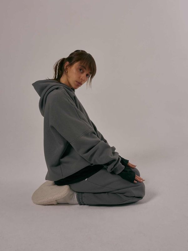 Худи "MULTICOLOR" Начес Оловянный - фото 2