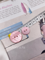 Пуговицы натуральный перламутр розовые