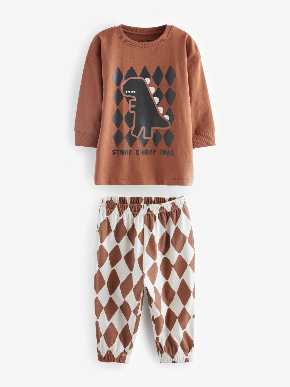 Лонгслив для мальчика Next B33-805, 3 шт., Зеленый, Черный, Кирпичный