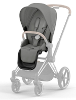 Коляска 3 в 1 Cybex Priam IV Chrome Brown complete и автокресло Aton S2 i-Size Ocean Blue Mirage Grey