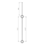 Спортивный комплекс №14, турник с кронштейном для груши, 2400*200*2600 мм., D=89 мм.