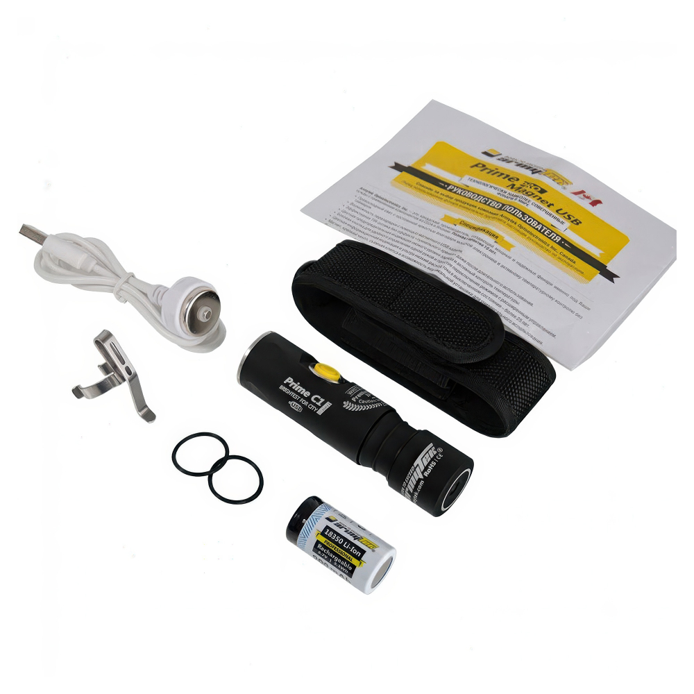 Карманный фонарь Armytek Prime C1 Pro Magnet USB+18350 XP-L — идеально подходит для использования в экстремальных условиях