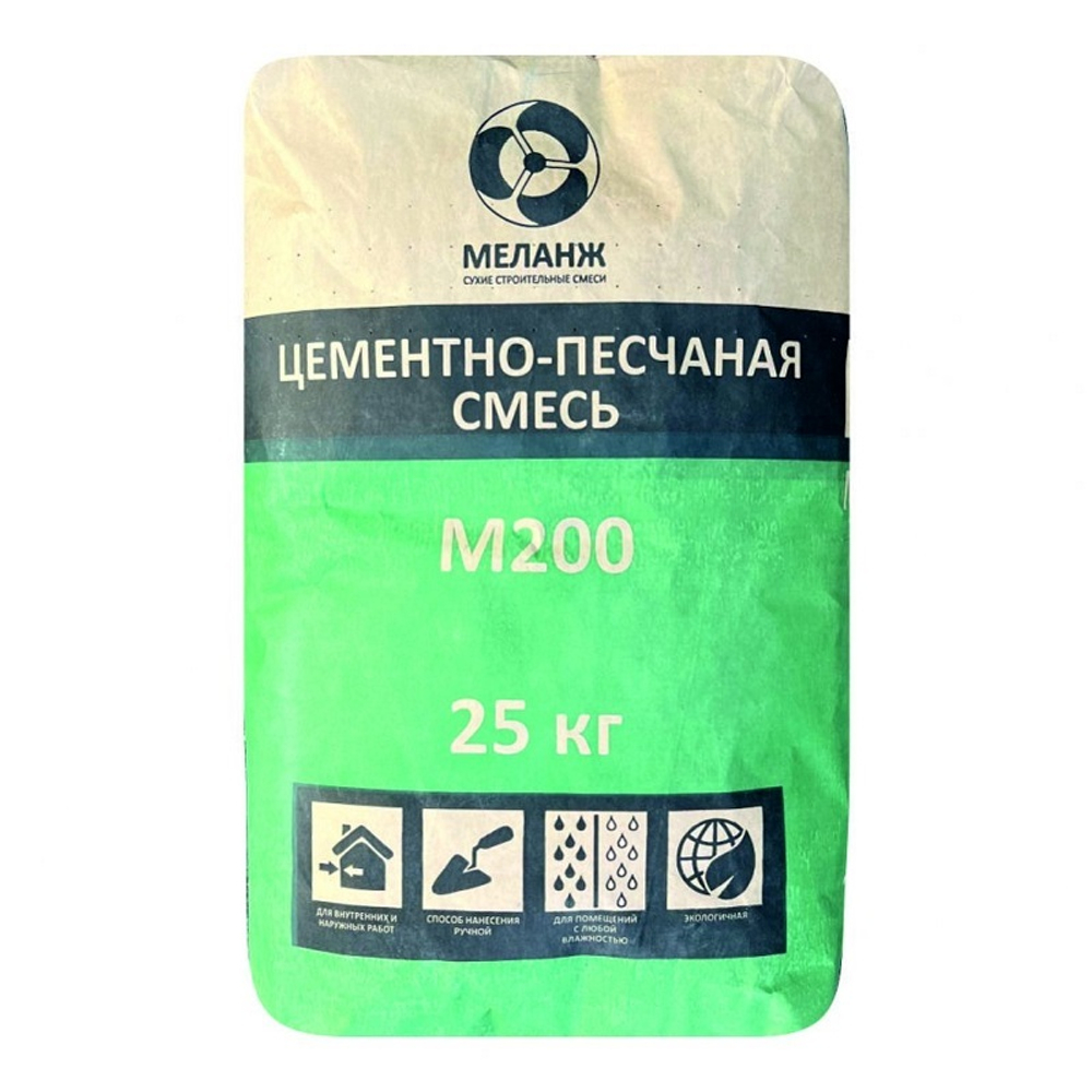 Смесь цементно-песчаная Меланж М-200 30 кг