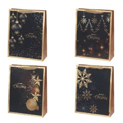 GAEM Пакет подарочный (бумага 210г/м2, блок микс 12шт), L31 W12 H40 см, 4в.