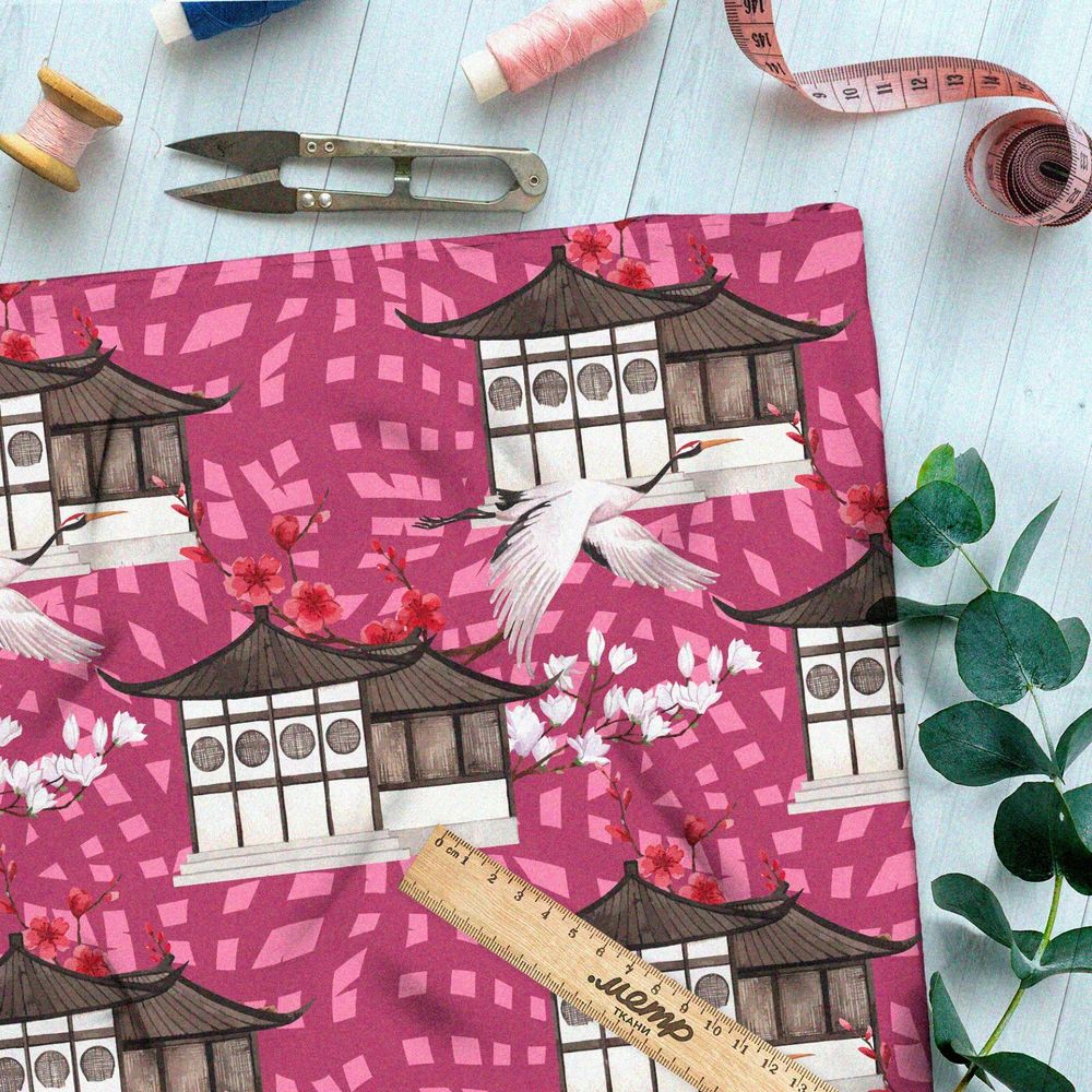 Ткань мембрана журавль и китайский дом