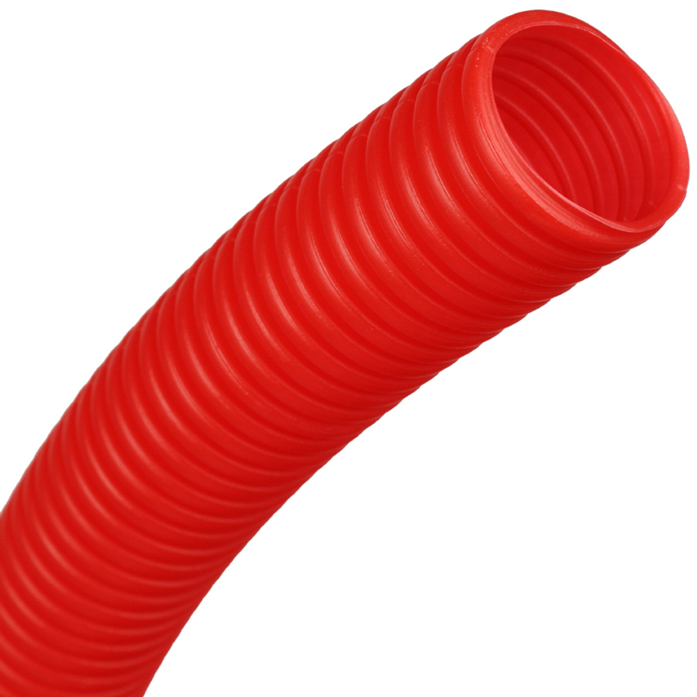 Труба гофрированная защитная ПНД Stout диаметром 25 мм, цвет красный