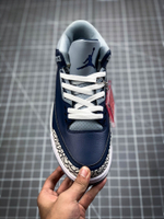 AIR JORDAN 3 RETRO GEORGETOWN MIDNIGHT NAVY/CEMENT GREY/WHITE