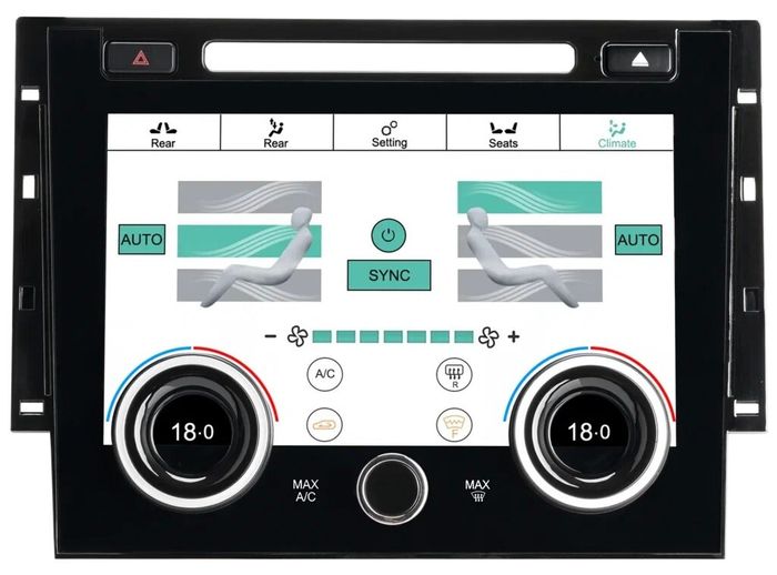 Сенсорная панель климата Range Rover Sport 2013-2017 - Kuberg ZF-2006 LCD/ЖК экран 9" с отверстием под CD