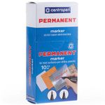 Маркер перманент. CENTROPEN PERMANENT 2 мм черный круглый
