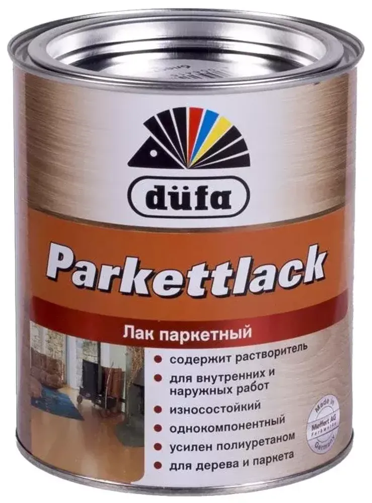 Лак Dufa Parkettlack полуматовый алкидно-уретановый 0,75 л (сосна)