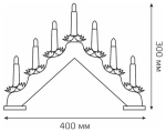 Св-к Gauss LED HL020 "Новогодняя горка"7 LED свечей, 0,1W*7 дерево, батарейки в комплекте