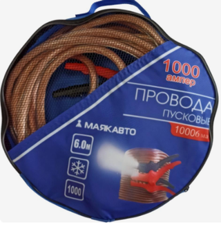 Провода прикуривателя1000А (в сумке) МаякАвто 6м 10006ма