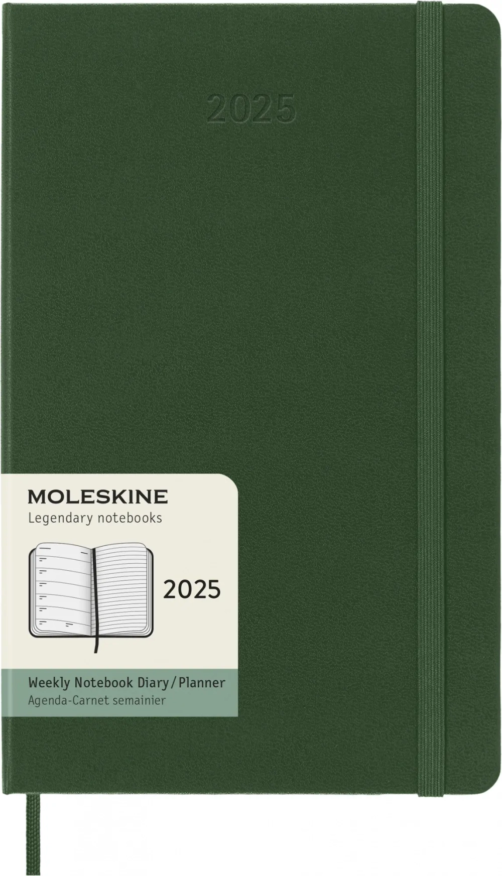Еженедельник на 2025 год Moleskine Classic (DHK1512WN3) 13х21см твердая обложка зеленый