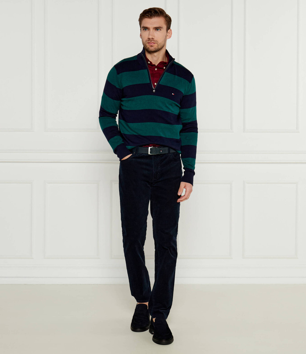 свитер zip mock Tommy Hilfiger - темно-синий(MW0MW28049)