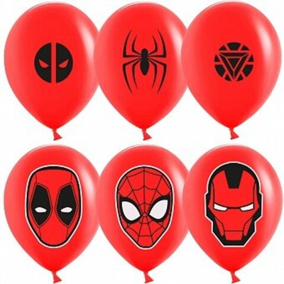 Воздушные шары Паучок и друзья 12''/30 см с гелием и обработкой Хай-флоат