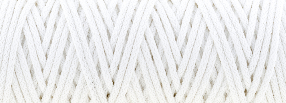 White our polyester cord 5 mm