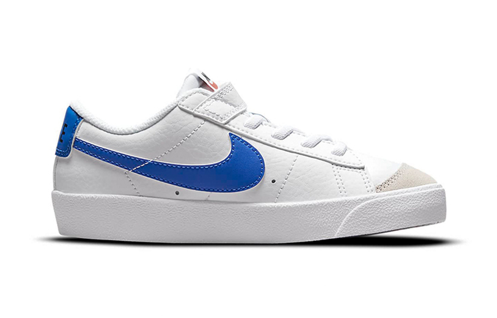 Middle-aged children's Nike Blazer Low 77 trend casual non-slip wear-resistant low-cut children's sneakers white blue