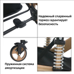 Детская коляска-трансформер 3 в 1 Luxmom 518 с автолюлькой, синий цвет