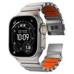 Ремешок Nomad Stratos Natural Titanium Ultra Orange FKMдля Apple Watch 45/46/49mm