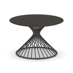 Oak Стол переговорный круглый D=1200мм PR.C.SPRG-003.M Дуб Темный/Металл Антрацит 1200*1200*750