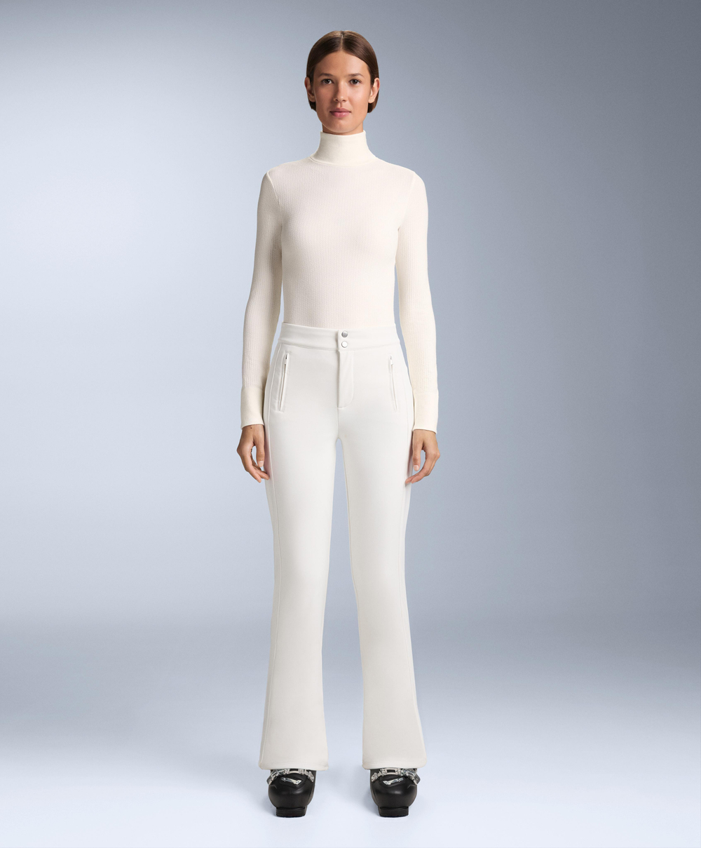 Oysho Бесшовная футболка из мериносовой шерсти, базовый слой, светло-бежевый