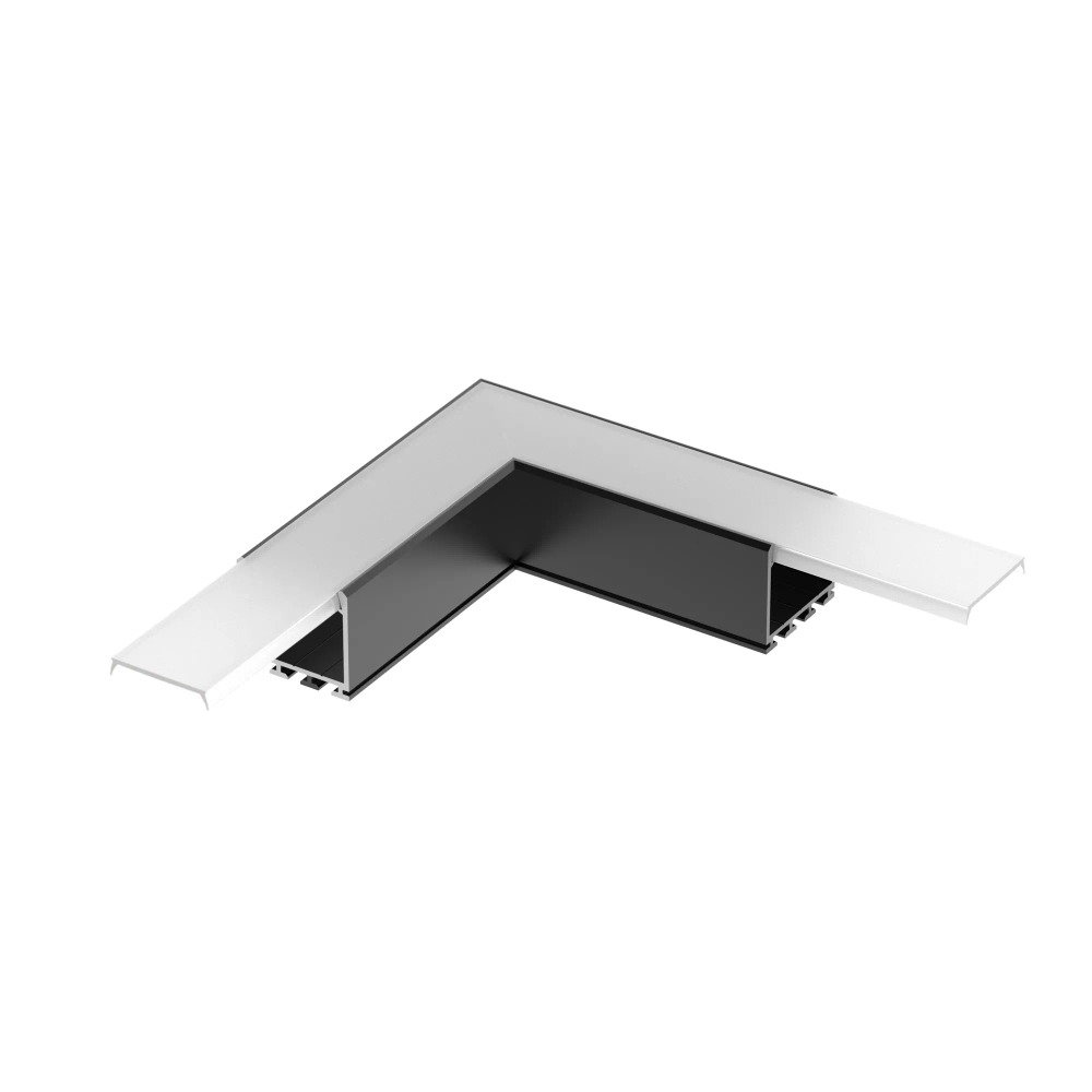 Угол PLS-LOCK-H25-L90 BLACK (с экраном MAT-L) (Arlight, Металл) 031268