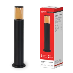 Светильник уличный напольный ТБУ AMBER-SP600-1xA60-BL алюминиевый 600мм черный IP54 IN HOME