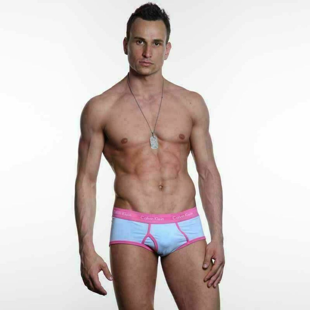 Мужские трусы брифы Calvin Klein 365 Blue Pink Brief