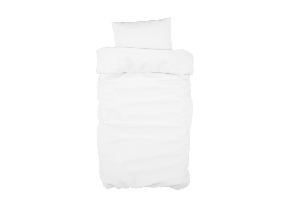 Постельное бельё в детскую кроватку (белый, сатин)