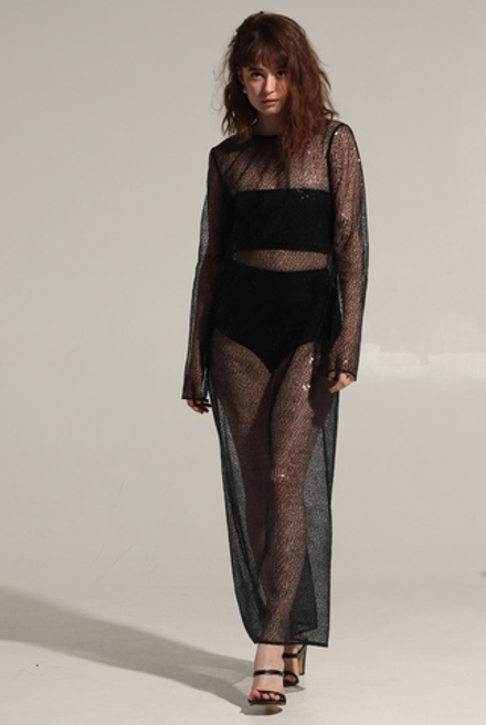 Платье макси пайетки