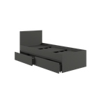 МС Мадера Кровать с ящ. К9.0М с дсп 900*2000 б/матр. (лдсп графит новый)