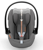 Коляска Cybex Priam IV Rosegold complete и автокресло Cloud G i-Size Lava Grey Plus 3 в 1 Off White