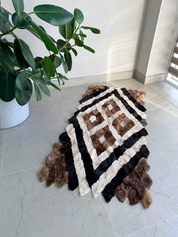 Меховой Коврик прикроватный накидка на кресло из овчины