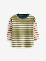 Лонгслив для мальчика Next B89-571, Хаки, Бежевый