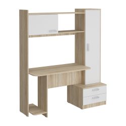 Стол компьютерный Салоу (дуб сонома/перламутр), МФ 1+1