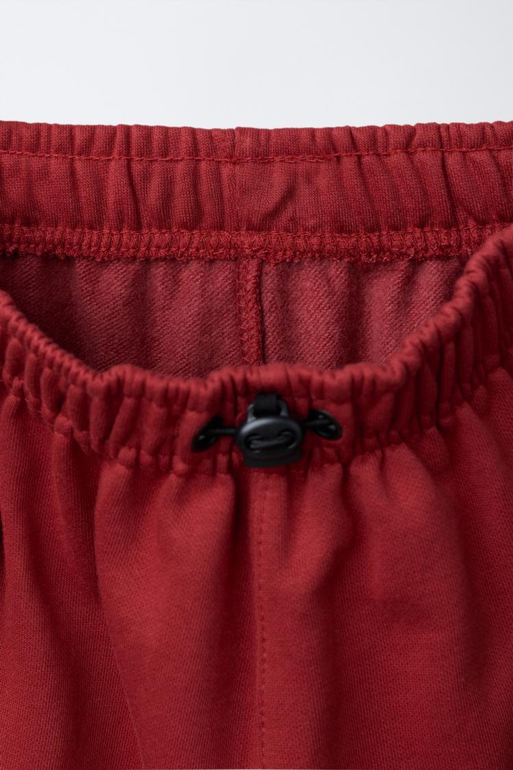 ZARA БРЮКИ-ДЖОГГЕРЫ ИЗ МЯГКОЙ ТКАНИ СО СТОППЕРАМИ, КРАСНЫЙ