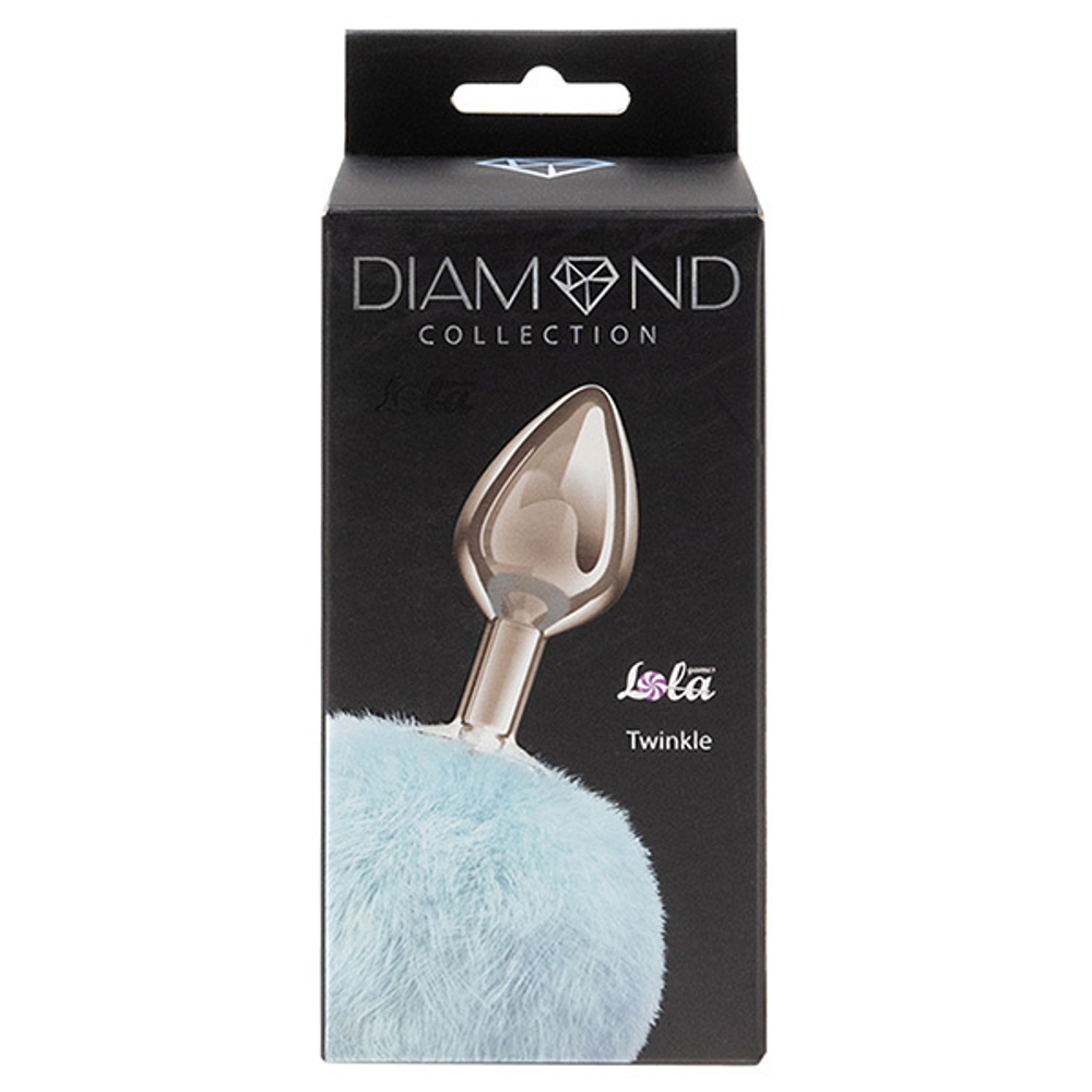 Анальная пробка 15см с хвостом Lola Games Diamond Twinkle Blue 4018-03lola
