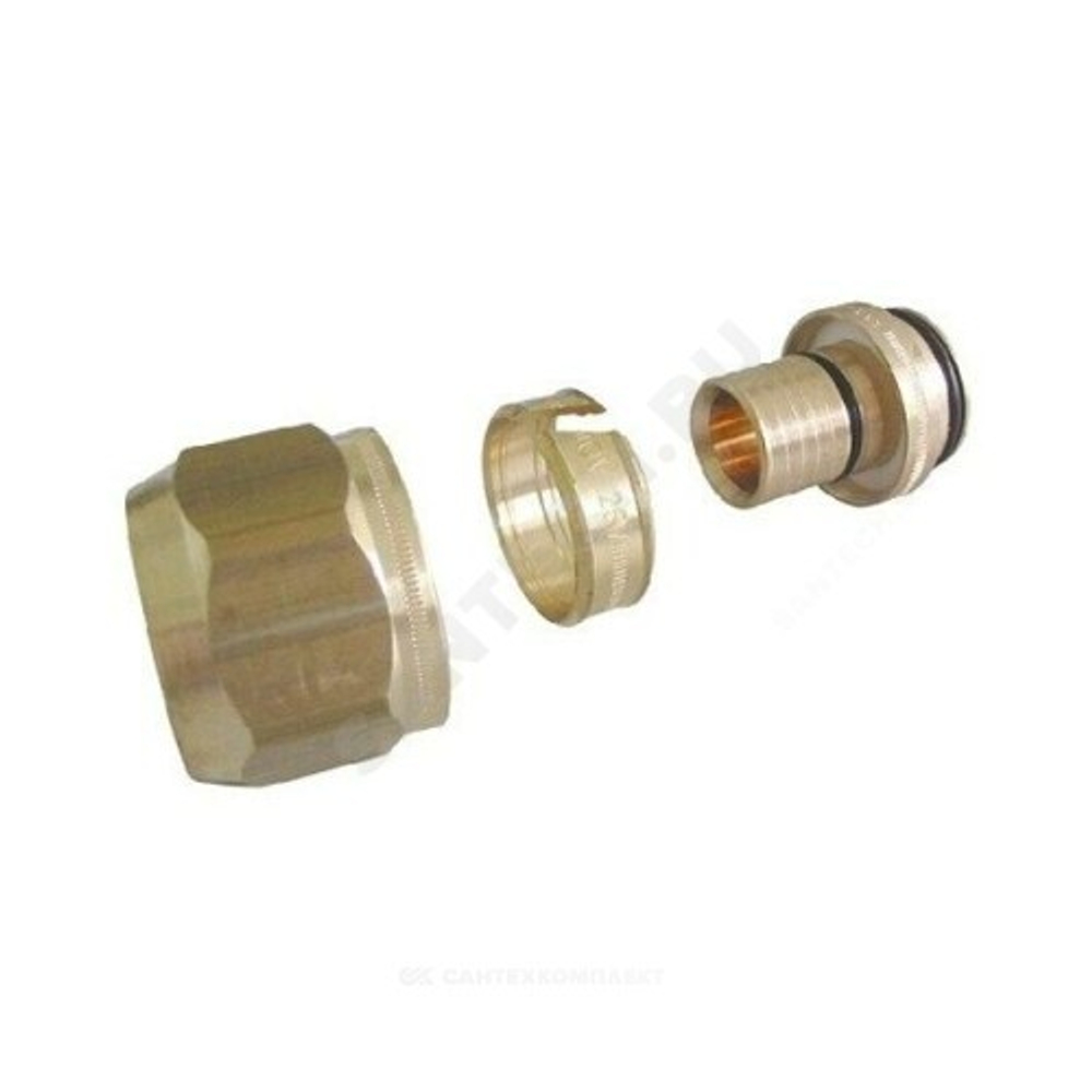 Евроконус для МП труб латунь обжим Дн 20х3/4" накидная гайка Wester 0-32-2130