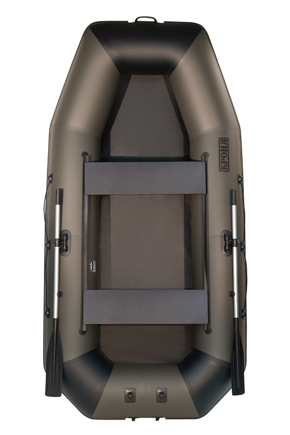 Броня-280 М хаки-черный (лодка ПВХ с усилением)