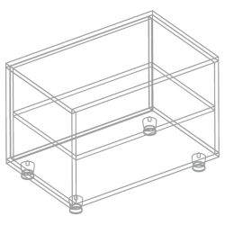 Тумба для обуви с полкой с дном МС "Сандра"(Белый лофт)