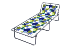 Кровать раскладная Юниор жесткая арт.С89/44 (цвет ткани разноцветный рис.круги (4 шт. в уп.)