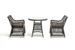 "Эспрессо–80 L" обеденная группа плетеная, цвет графит