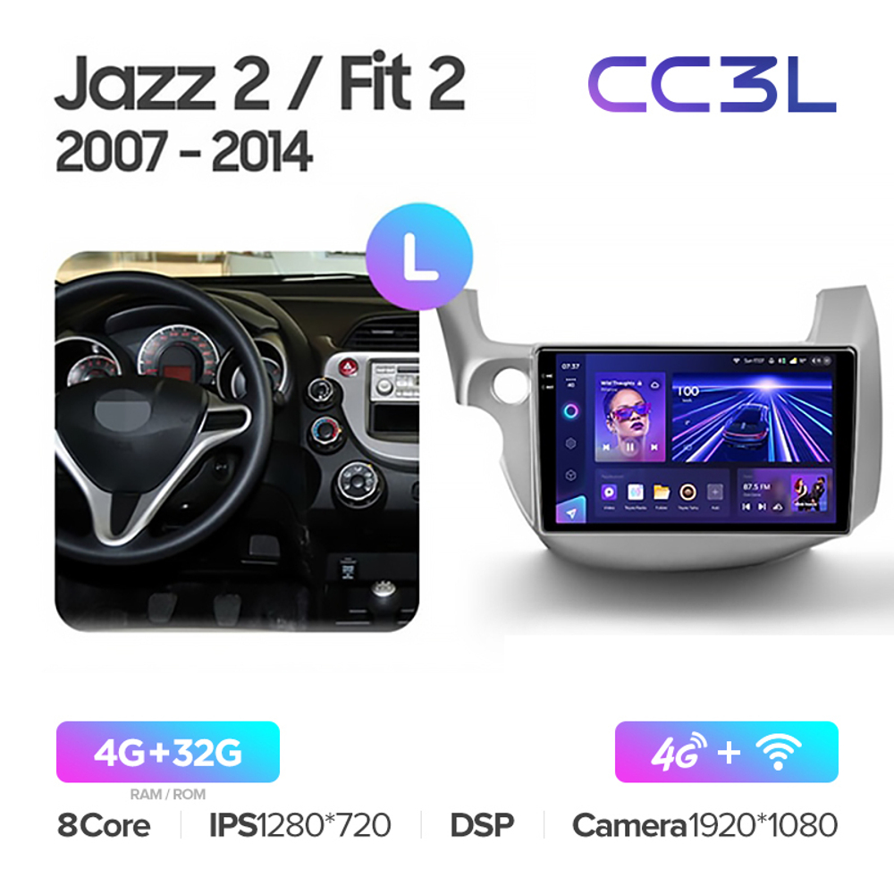 Teyes CC3L 10,2"для Honda Fit, Jazz 2007-2014