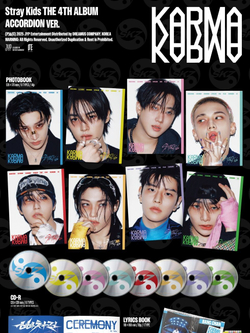 Альбом STRAY KIDS - KARMA 4th Album ACCORDION 8 Version SET