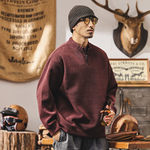 Американский ретро свитшот с полугольфом на молнии, весенне-осенний, новый, с воротником-стойкой, свободный, модный, повседневный мужской куртка