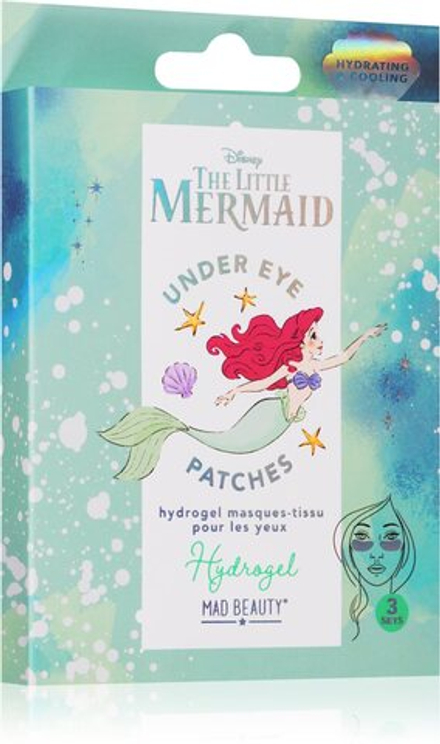 Mad Beauty The Little Mermaid - увлажняющая и осветляющая маска для области вокруг глаз /  3x2 szt.   / GTIN 5060895835892