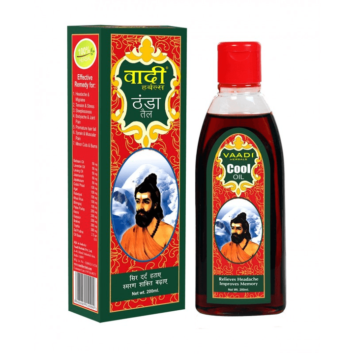 Масло массажное Vaadi Herbals для волос и тела с экстрактом Трифалы и Брахми Cool Oil 200 мл